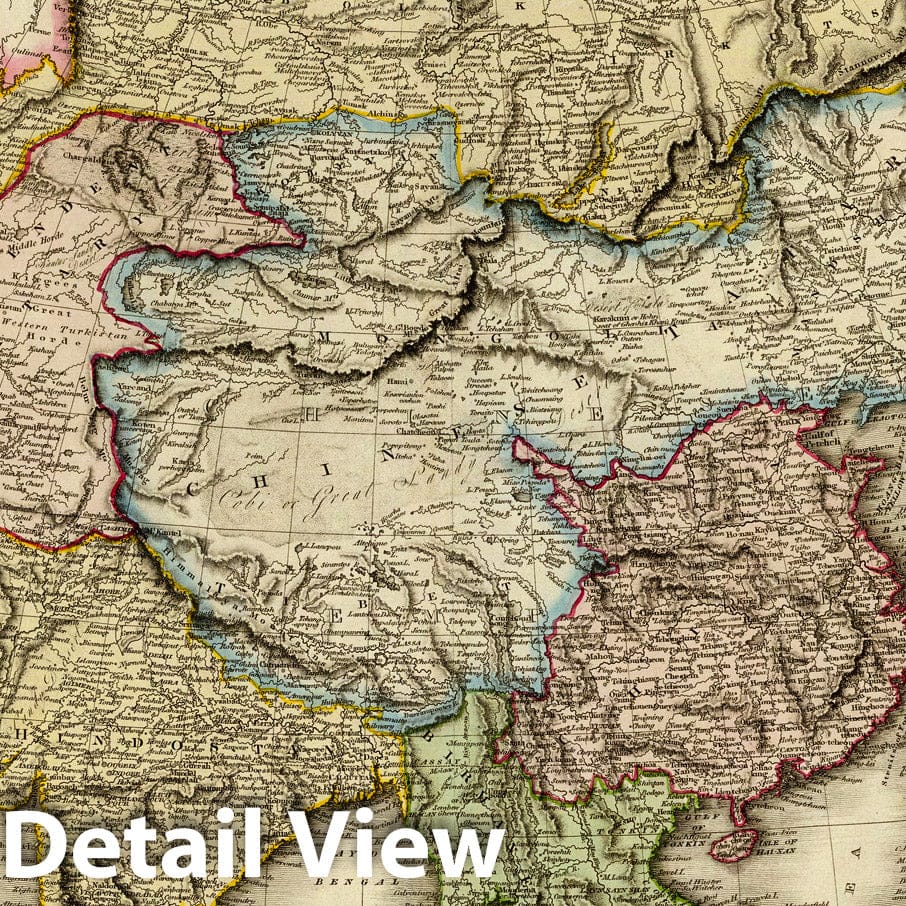 Historic Map : World Atlas Map, Asia. 1814 - Vintage Wall Art