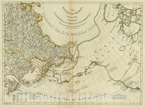 Historic Map : The Russian Discoveries 1776 - Vintage Wall Art