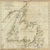 Historic Map : A General Chart of The Island of Newfoundland. 1776 - Vintage Wall Art