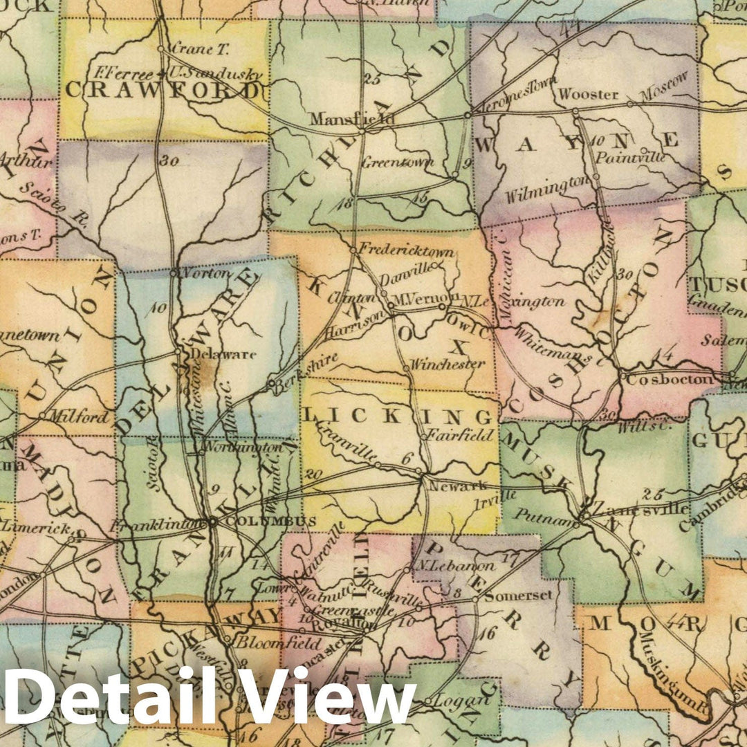 Historic Map : World Atlas Map, Ohio. 1822 - Vintage Wall Art
