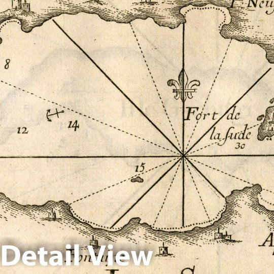 Historic Wall Map : Chart Map, Pl. 111. Souda Bay, Crete, Greece. 1764 - Vintage Wall Art