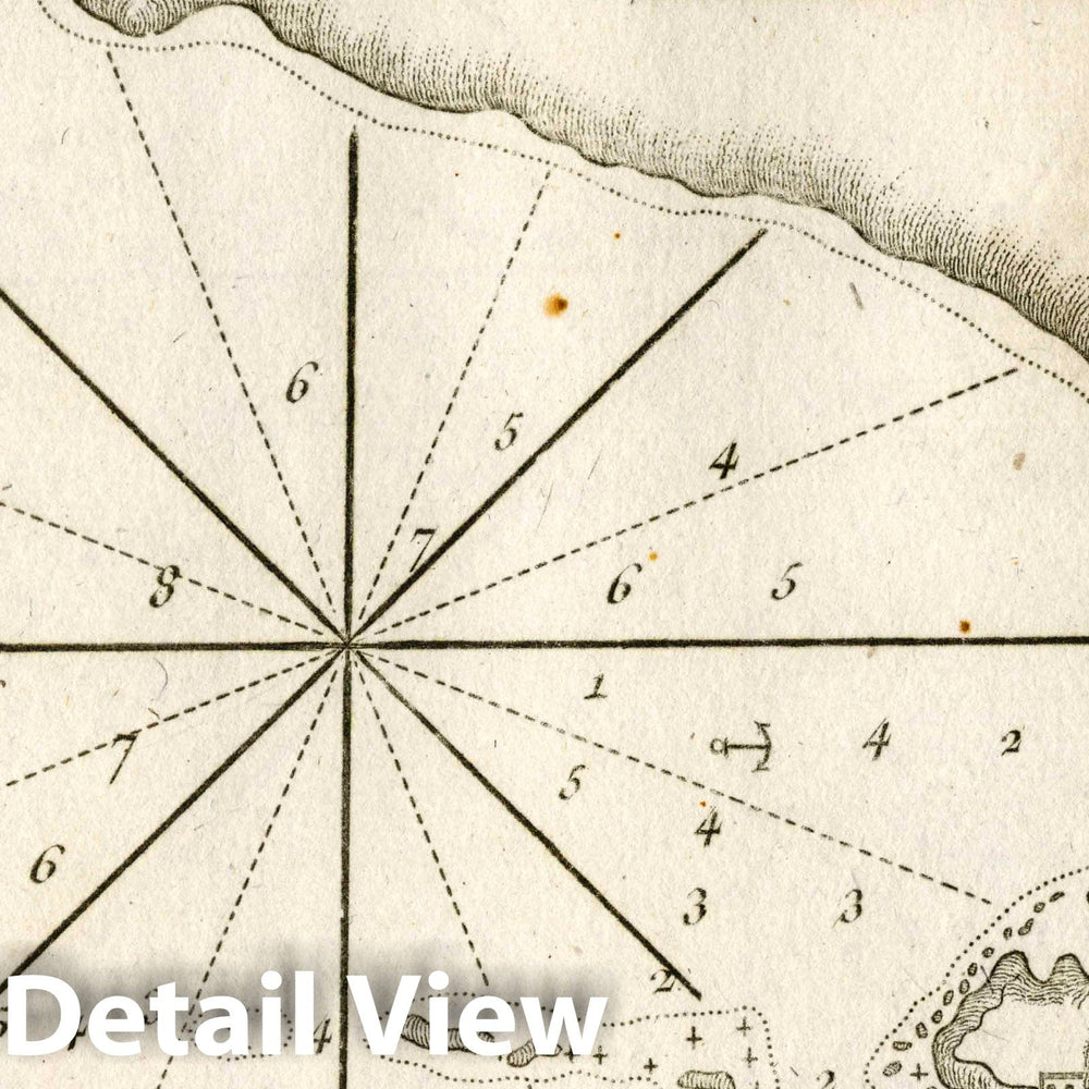 Historic Wall Map : Chart Map, Pl. 118. Bay of Tyre, Lebanon. 1764 - Vintage Wall Art