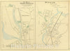 Historic Map : State Atlas Map, Danielsonville, Putnam. 1893 - Vintage Wall Art