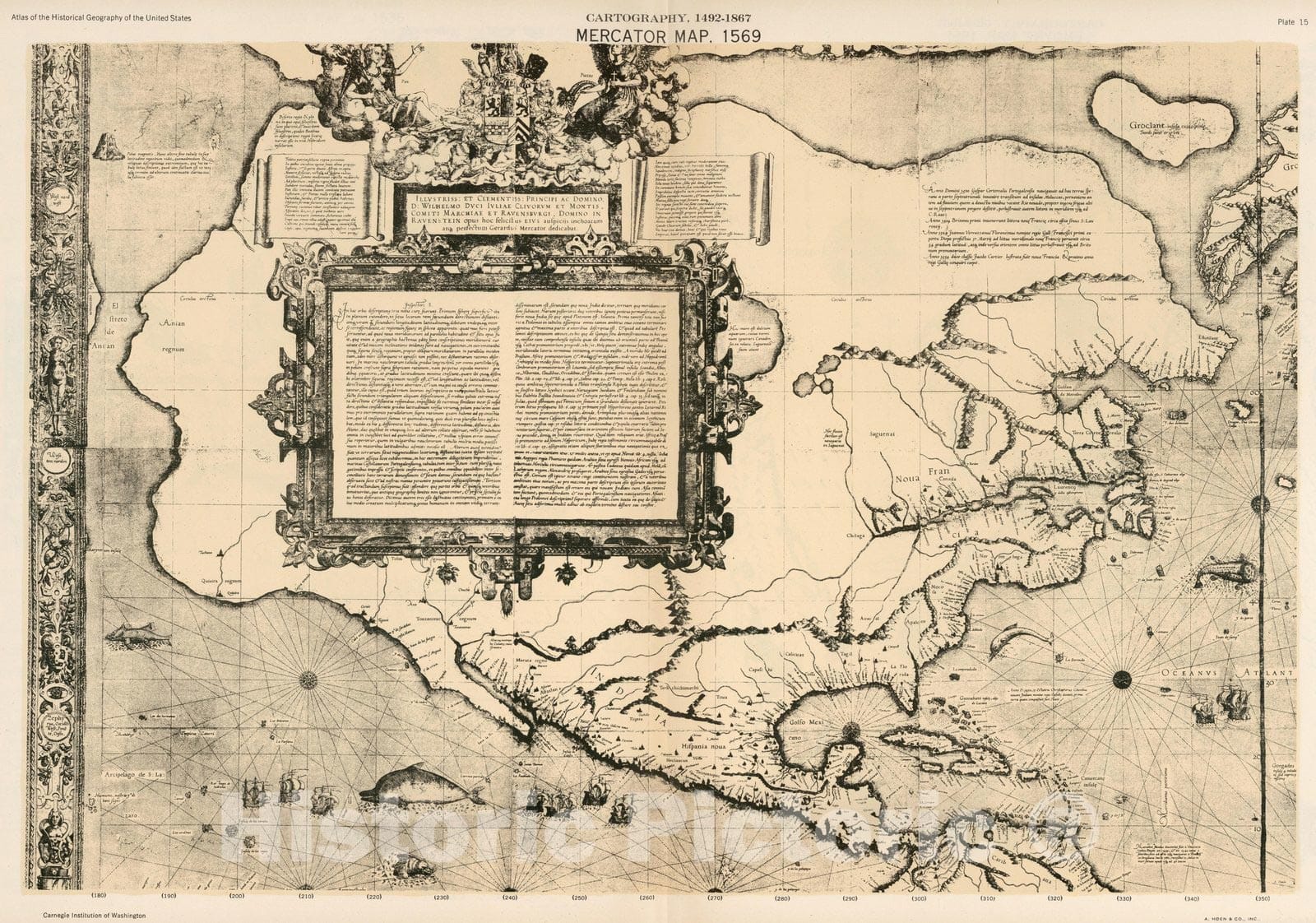 Historic Map : Plate 15. Facsimile Cartography 1492-1867. Mercator Map, 1569, 1569 - Vintage Wall Art