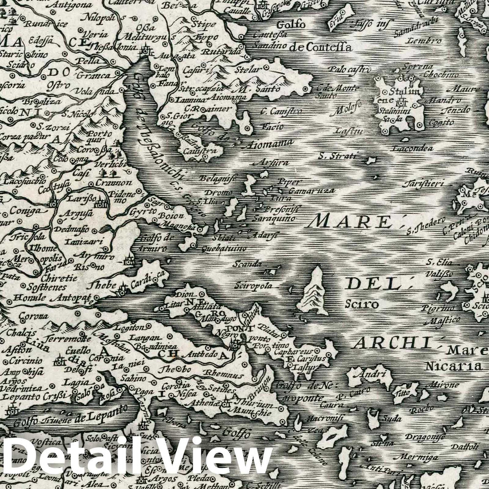 Historic Map : Greece,Graecia 1636 , Vintage Wall Art – Historic Pictoric