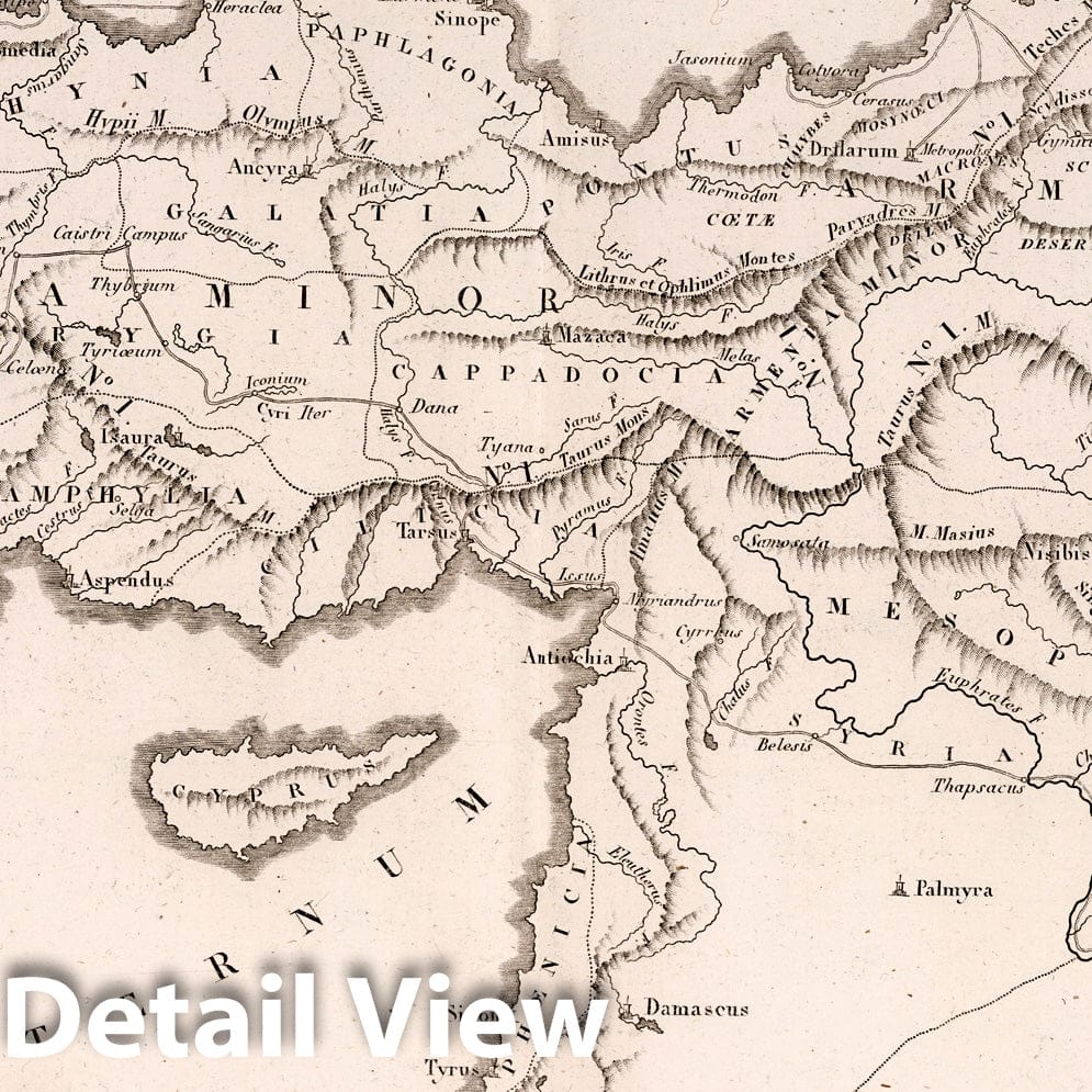 Historic Map : Turkey, Asia MinorTableau de la Retraite des Dix Mille 1825. 1825 , Vintage Wall Art