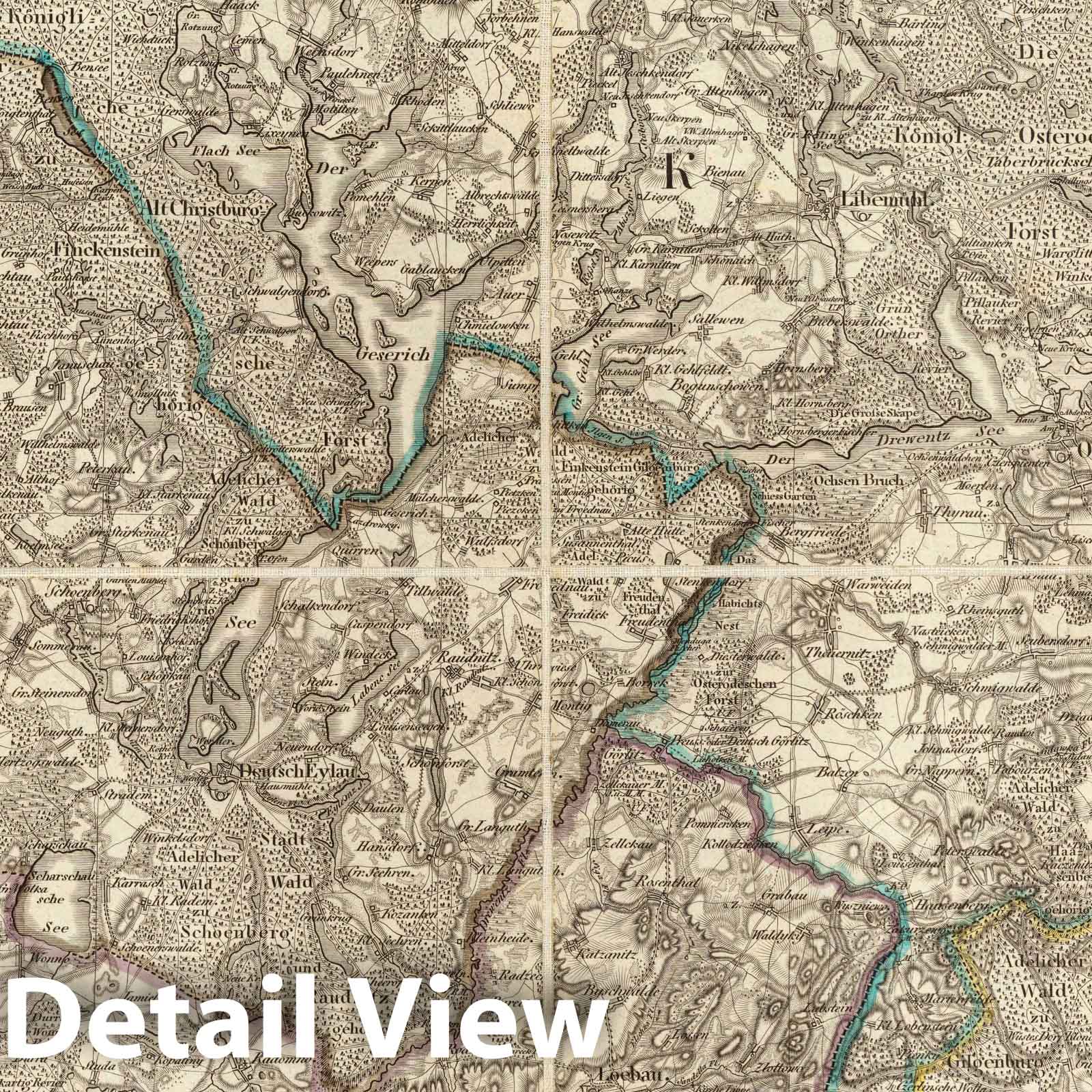 Historic Map : Prussia , Germany, Karte von Ost-Preussen nebst Preussisch Litthauen und West-Preussen. No.16 1809 , Vintage Wall Art