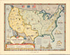 A Map of the United States Showing Boundaries Established after the Louisiana Purchase and Florida Acquisition.1784-1844. Published, 1958 - Vintage Wall Art