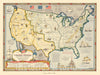 A Map of the United States Showing Boundaries Established after the Louisiana Purchase and Florida Acquisition.1784-1844. Published, 1958 - Vintage Wall Art