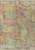 Historic Map : Pocket Map, Chicago To Denver 1898 - Vintage Wall Art
