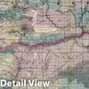 Historic Map : Pocket Map, Oregon And Washington 1884 - Vintage Wall Art