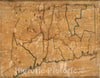 Historic Map : Wall Map, Connecticut. 1821 - Vintage Wall Art