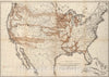 Historic Map : Map of the United States exhibiting the grants of lands made by the general government to aid in the construction of railroads and wagon roads, 1878