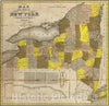 Historic Map : Pocket Map, State of New York 1827 - Vintage Wall Art