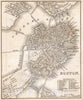 Historic Map - Guide Book, Boston 1842 - Vintage Wall Art