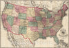 Historic Map : Dollar Map of The United States, 1877 - Vintage Wall Art