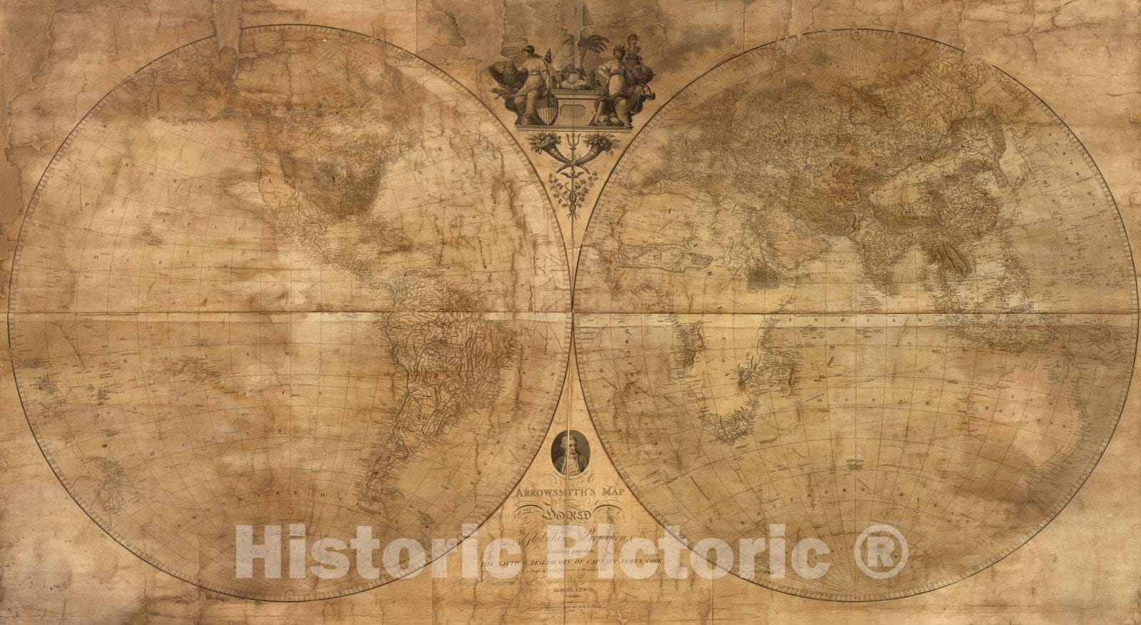 Historic Map : Map of the World, 1809 - Vintage Wall Art
