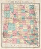 Historic Map : Map of Dakota, 1881 - Vintage Wall Art
