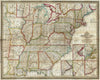 Historic Map : Guide Book, Traveller's Guide Through The United States 1845 - Vintage Wall Art