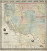 Historic Map : Map of The United States And Territories (West half), 1868 - Vintage Wall Art