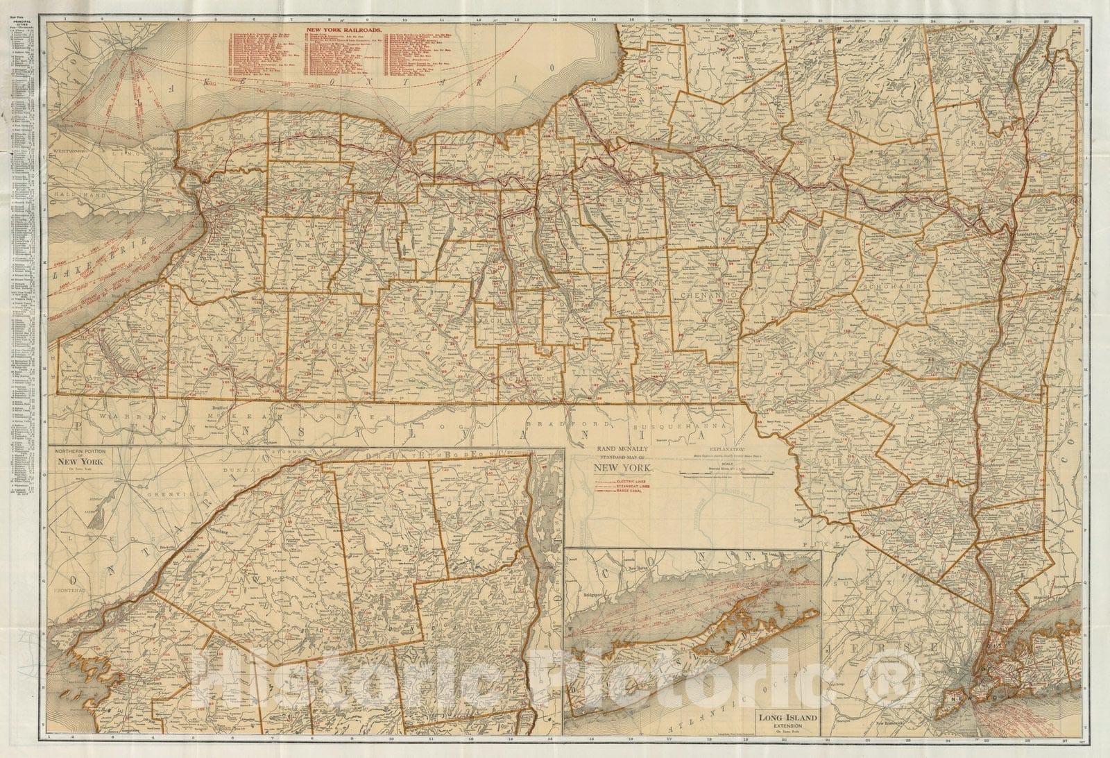 Historic Map : Pocket Map, New York 1921 - Vintage Wall Art