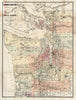 Historic Map : Map of Puget Sound And Grays Harbor Country, 1891 - Vintage Wall Art