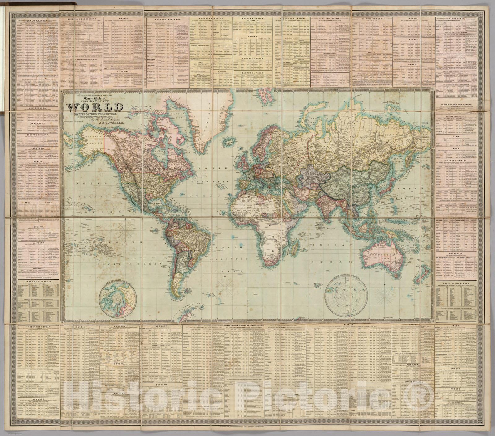 Historic Map : Map of the World, 1840 - Vintage Wall Art