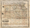 Historic Map : New Map of Kansas And The Gold Mines, 1867 - Vintage Wall Art