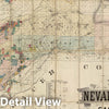 Historic Map : Case Map, Nevada County, California. 1880 - Vintage Wall Art