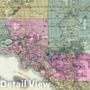 Historic Map : Pocket Map, Southern California 1895 - Vintage Wall Art