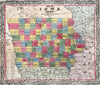 Historic Map : Map of Iowa, 1855 - Vintage Wall Art