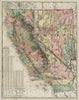 Historic Map : Pocket Map, California and Nevada 1893 - Vintage Wall Art