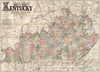 Historic Map : Lloyd's official Map of The State of Kentucky, 1863 v1