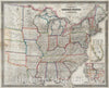 Historic Map : Guide Book, United States & Canada 1862 - Vintage Wall Art