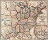 Historic Map : A New Map of the United States, 1854 - Vintage Wall Art