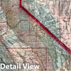 Historic Map : Pocket Map, California And Nevada 1873 v2 Vintage Wall Art