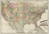 Historic Map - Railroad Map of The United States, 1907, - Vintage Wall Art