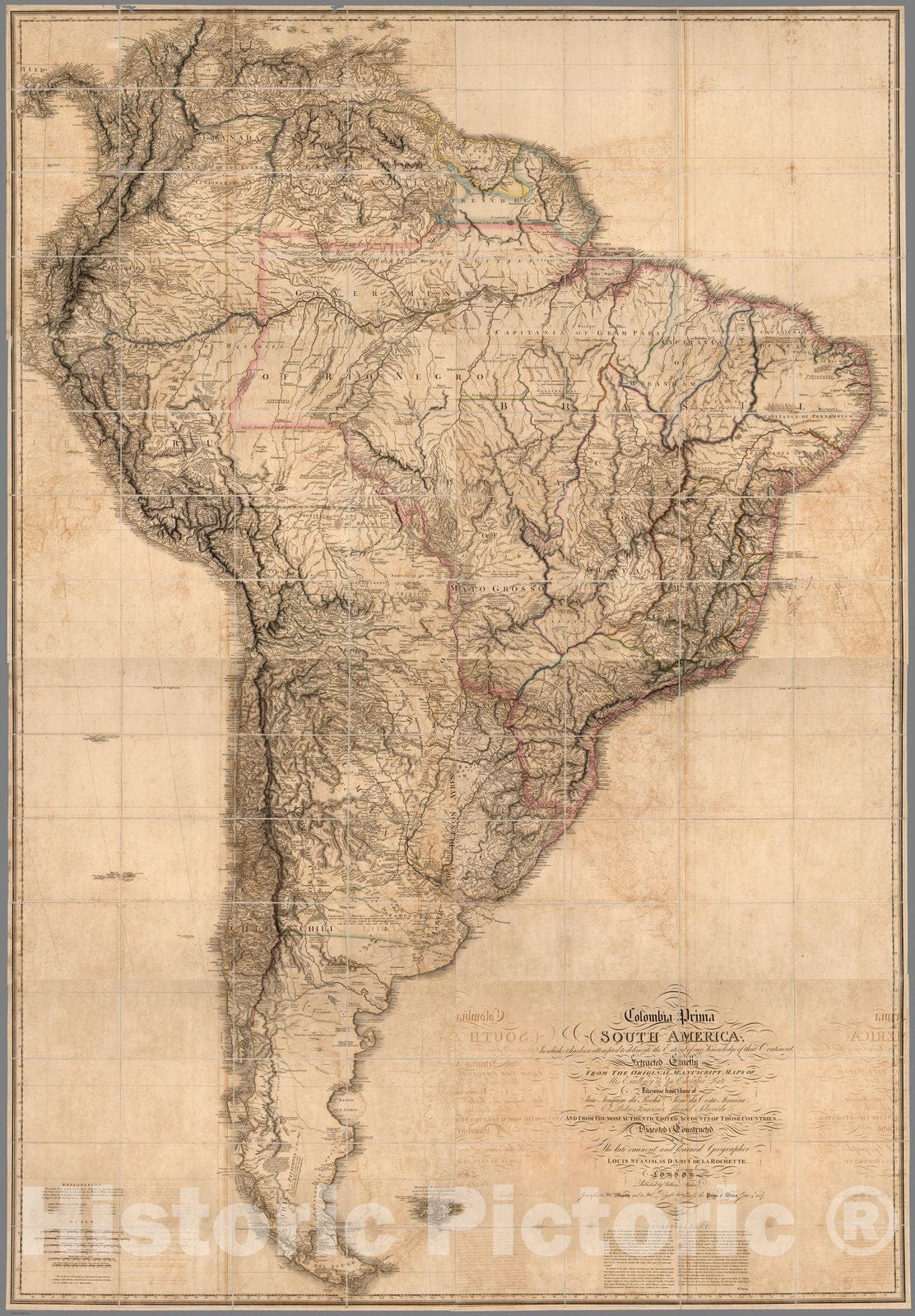 Historic Map : Case Map, Sheets 1-8. South America. 1807 - Vintage Wall Art