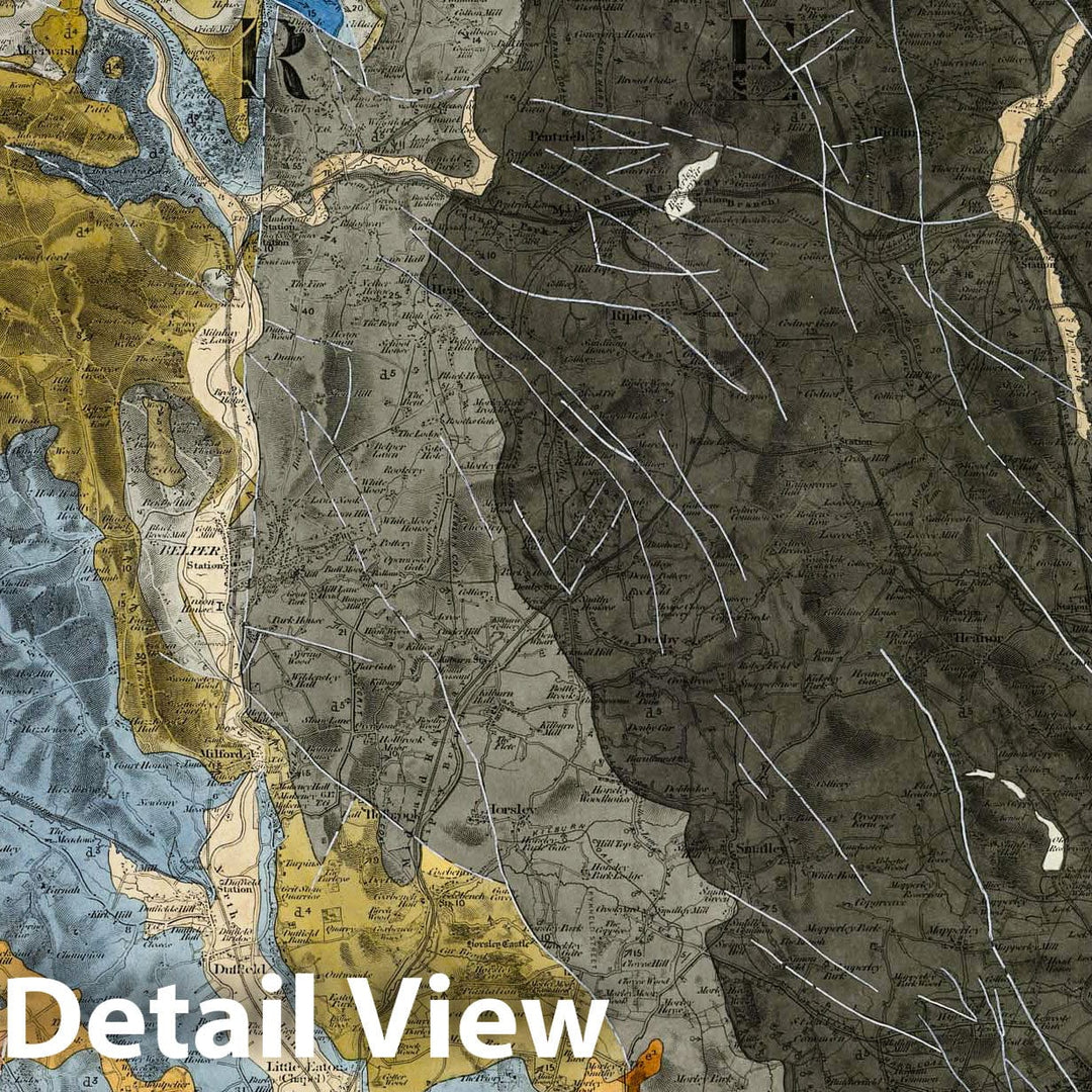Historic Map : Geologic Atlas Map, 71. Belper, Nottingham, NW Quad. 18 ...