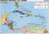 Historic Map : Caribbean, West Indies Wall Map, America Central y El Caribe - Politico. 2002 , Vintage Wall Art