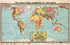 Historic Map : Wall Map, World - Geology: Structure 1960 - Vintage Wall Art