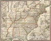 Historic Map : Map of The Roads, Canals & Rail Roads of the United States, 1834 - Vintage Wall Art