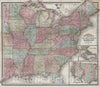 Historic Map : Map of The United States, 1866 - Vintage Wall Art