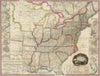 Historic Map : Case Map, United States of America. 1834 - Vintage Wall Art