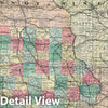 Historic Map : Blanchard's Guide Map of Iowa, 1876 - Vintage Wall Art