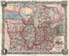 Historic Map : Pocket Map, Western State 1854 - Vintage Wall Art