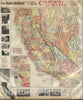 Historic Map : Wall Map, California and Nevada. 1912 - Vintage Wall Art