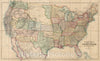 Historic Map : Map of the United States and Territories, 1861 - Vintage Wall Art