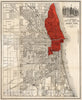 Historic Wall Map : Map of Chicago, 1872 - Vintage Wall Art
