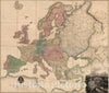 Historic Map : Composite: Map of Europe, 1796 - Vintage Wall Art